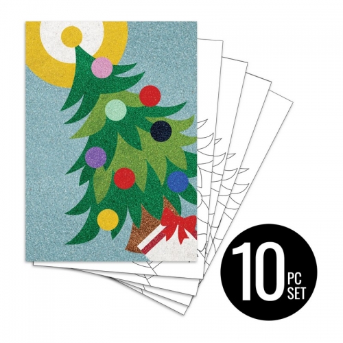Peel 'N Stick Sand Art Board #23 - Christmas Tree Multi Set *SHIPPING INCLUDED via USPS within USA*